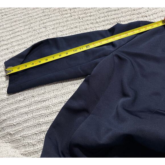 Chicos Faille Topper Jacket Zippered Lined Womens Size 2 US Large Blue 570342889 - Picture 5 of 12